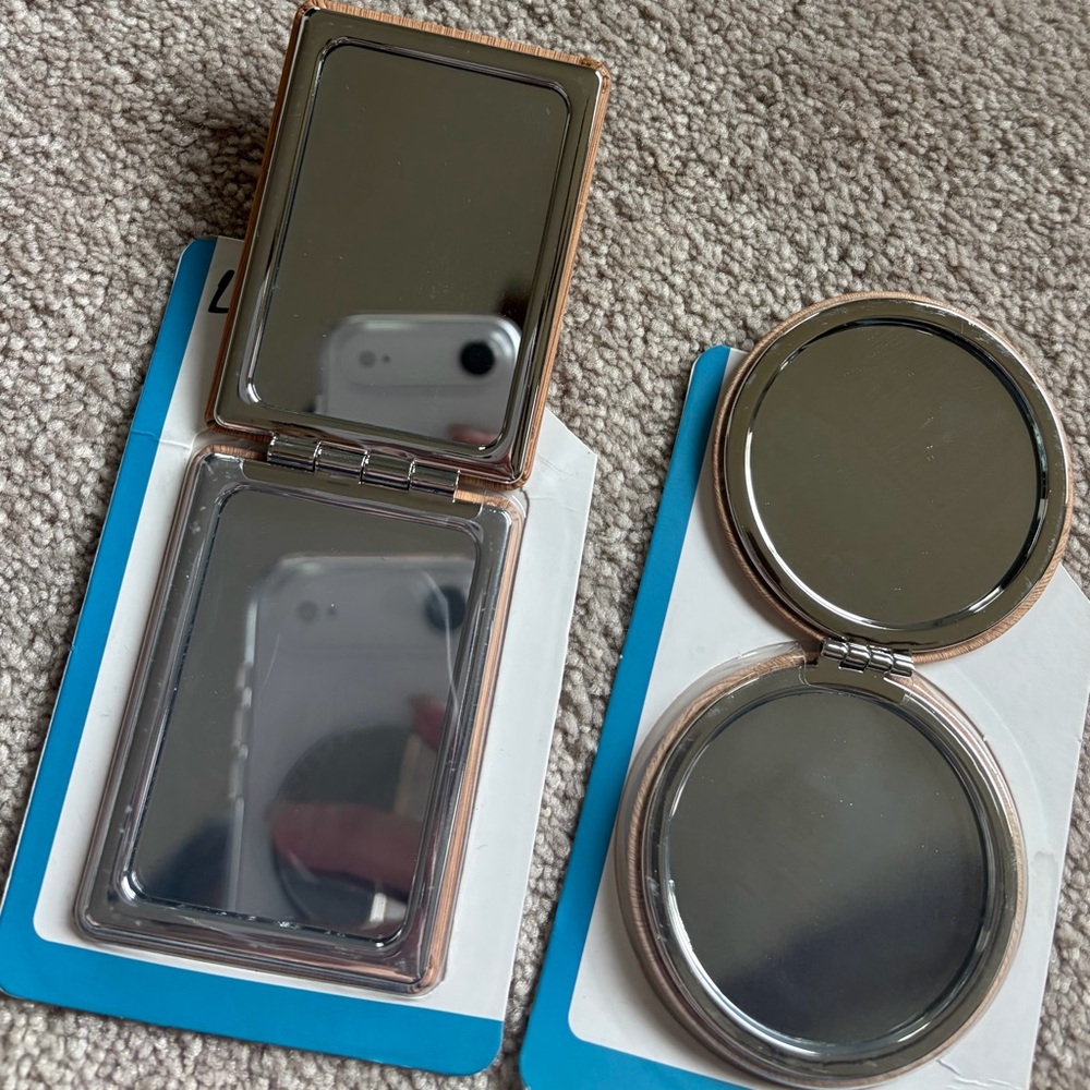 Lori Folding Mirror Set - Square and Round - Picture 2 of 2